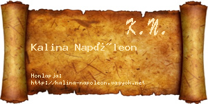 Kalina Napóleon névjegykártya